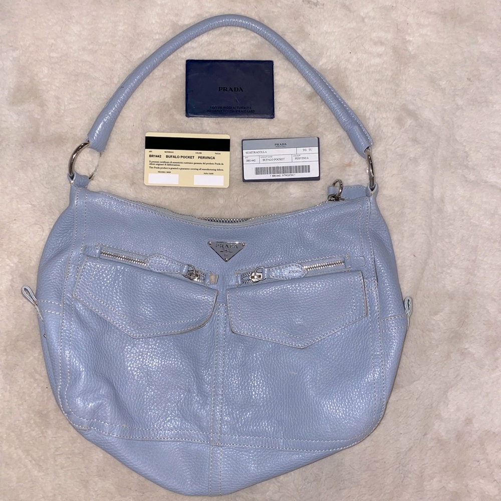Authentic Prada bufalo pocket hobo